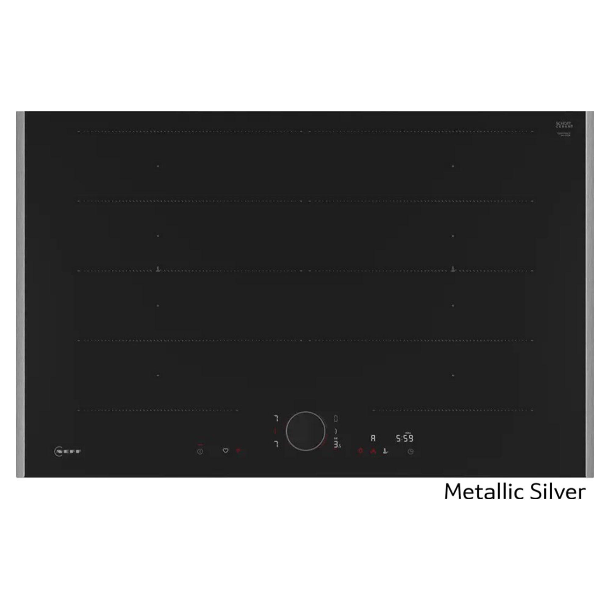 Neff Flex Induction Cooktop 80cm Flex Design Metallic Silver T68YYY4C0H-MS