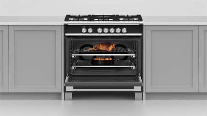 Multi-shelf cooking
