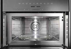 Stainless steel oven interior