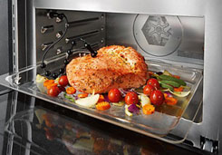 Stainless steel oven interior