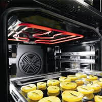 Heats up faster