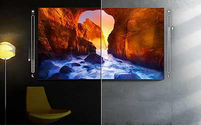 The TV that adapts to its surrounds